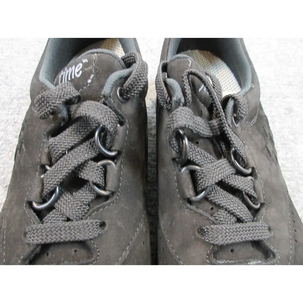 SAS Free Time Shoes Womens Black Charcoal Comfort Leather Walking Size 7.5‎